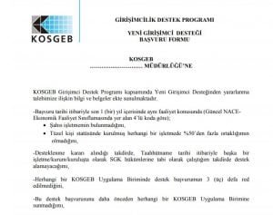 KOSGEB Girişimcilik Kursu Başvuru Formu